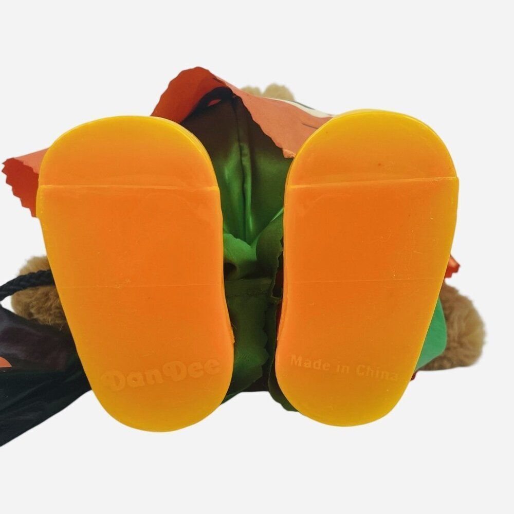 RARE Vintage Dan Dee Pumpkin Teddy Bear Halloween Trick or Treat Plush Hard Body - Picture 7 of 16